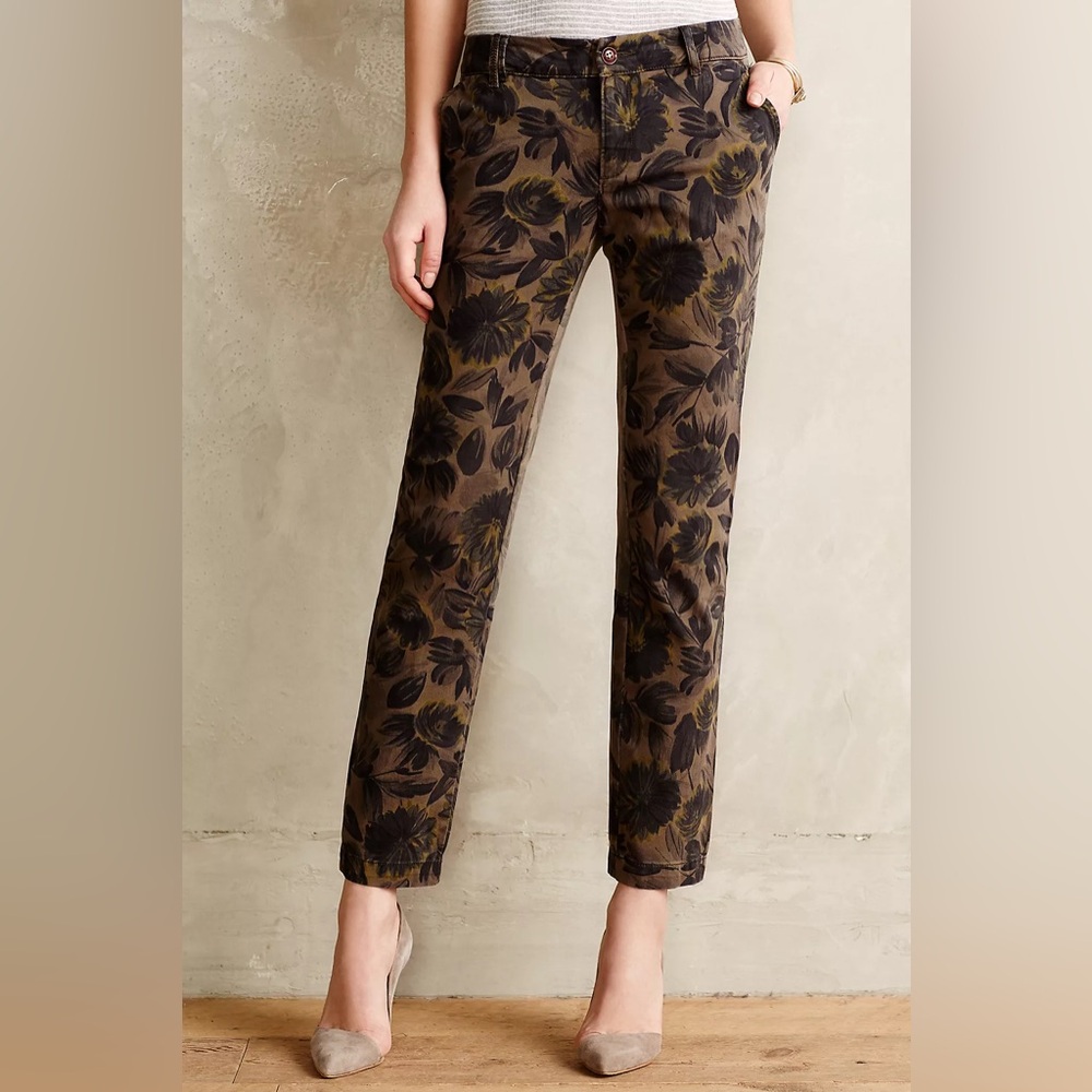 Pilcro Floral Chinos Hyphen Printed Chinos - Picture 3 of 14